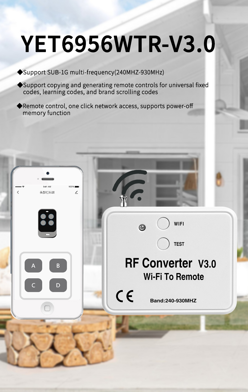 TUYA APP WiFi to RF Remote Converter